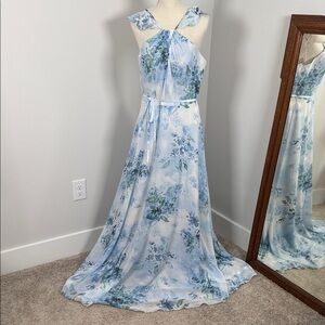 NEW w/TAGS Marchesa Notte Elegant Blue Floral Bridesmaid Dress